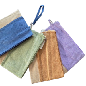 Pochette toile de jute avec poignée